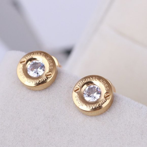 Michael Kors Couple Zircon Round Earrings - Picture 2 of 8